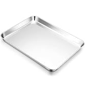 E-far Cookie Sheet for Baking, 18”x13” Stainless Steel Baking Sheet Pan for Oven, Large Non Toxic...
