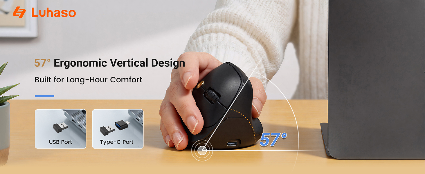 vertical mouse for long time comfort