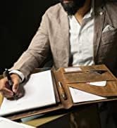 Leather Business Portfolio by Rustic Town | A4 Conference Folder Gift for Men & Women | Handmade ...