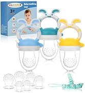 WAJIAYON Baby Fruit Feeder/Food Feeder Pacifier (3 Pack)- Infant Teething Toys | Fruit Pacifier F...