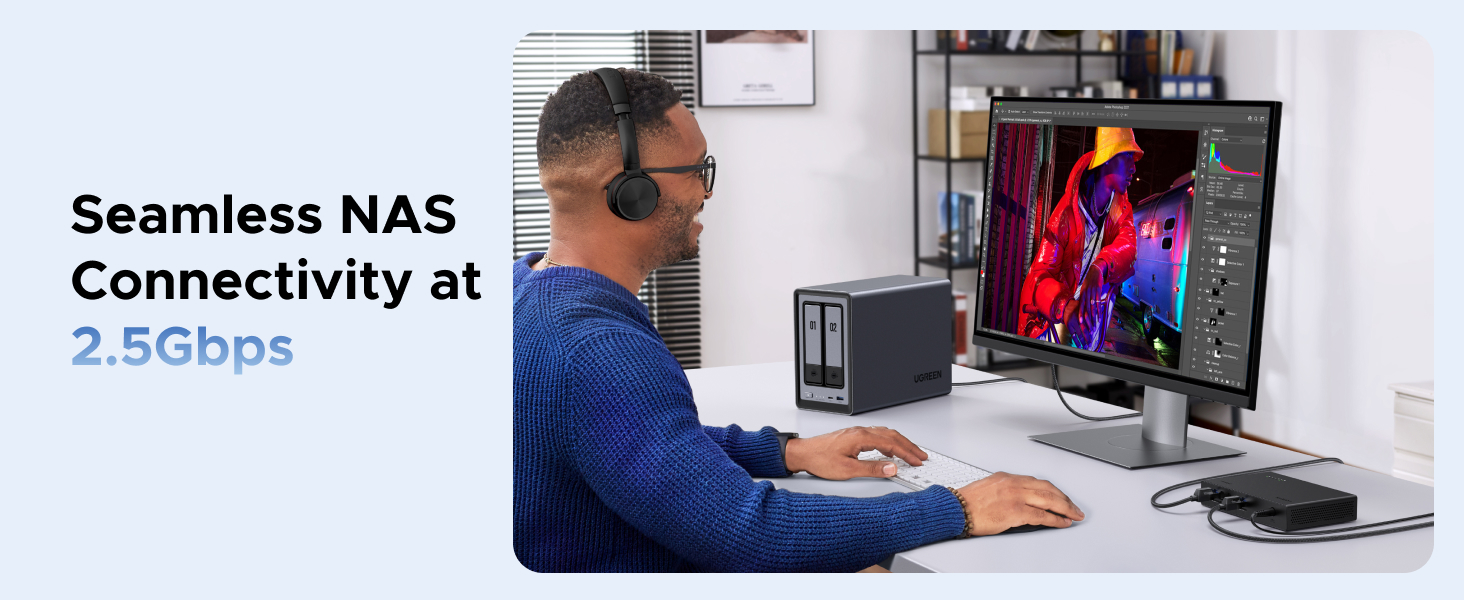 UGREEN 2.5Gb Switch, 5-Port Ethernet Switch