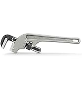 MAXPOWER 14-inch End Pipe Wrench, 45 Degree Aluminum Offset Pipe Wrench, Ideal for Pipe Working C...
