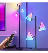 36W RGBCW Floor Lamp, Color Changing LED Tree Floor Lamp, Stepless Dimmable Tall Standing Lamp wi...