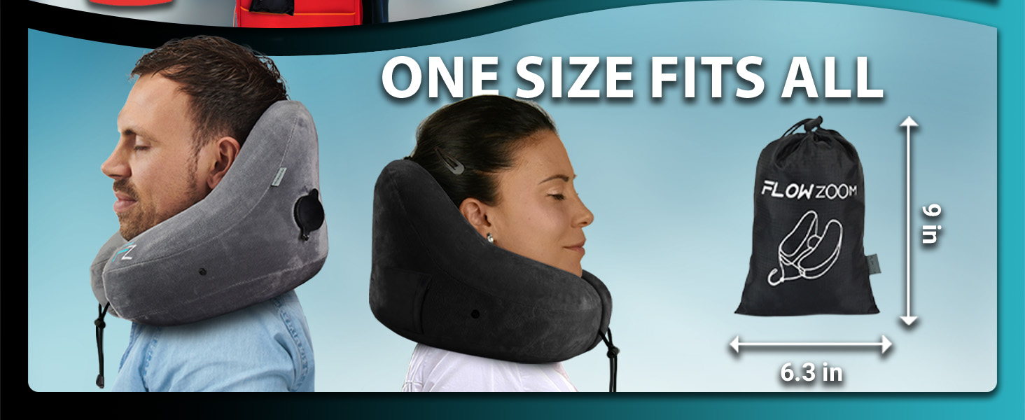 Travel pillow, neck pillow, inflatable pillow, portable pillow, compact pillow, airplane pillow