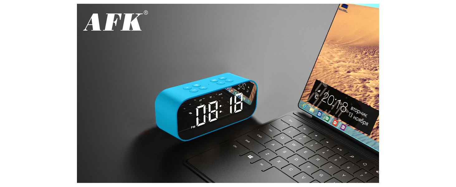 AFK Clock blue