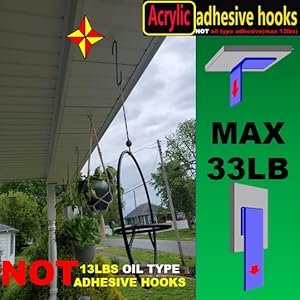 Heavy duty adhesive hooks for hanging