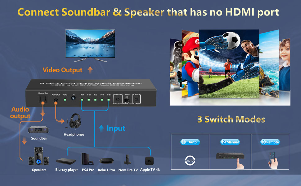connect external soundbar speaker