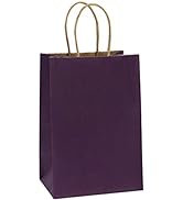BagDream Kraft Paper Bags 50Pcs 5.25x3.75x8 Inches Small Paper Gift Bags with Handles Bulk Shoppi...