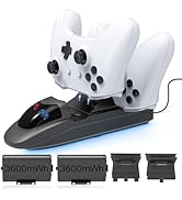 Xbox Controller Charger Station,Battery Charger with 2 Packs 3600mWh Rechargeable Battery for Xbo...