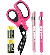 MEUUT 3 Pack Pen light & Medical Scissors-One Pantented Trauma Scissor Two LED Penlight with Pupi...