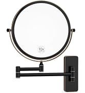 Nicesail Orb 1X/10X Magnifying Makeup Mirrors for Wall Mounted Makeup Mirror 8 Inch, Double-Sided...