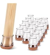 NETRIDDLE 16 PCS Chair Leg Floor Protectors for Hardwood Floors, Furniture Feet Silicone Covers &...