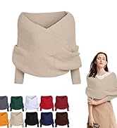 Yilia Knitted Scarf With Sleeves for Women - Multifunctional Autumn Winter Sweater