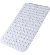Bathtub and Shower Mats, 28 x 15 Inch Non-Slip Bath Mat, Machine Washable Bath Tub Mat with Sucti...
