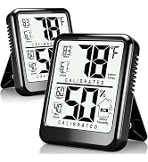 Antonki 2-Pack Room Thermometer, Digital Small Hygrometer Indoor Thermometer Humidity Gauge, Temp...