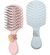 DINATIS Hair Brush 2 PCS Small Hair Brush for Kids Mini Travel Vent Cute Hair Brush Toddlers Girl...