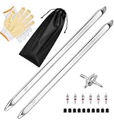 COZILO 2 Pack 20 Inch Tire Spoons, Heavy Duty Tire Irons for Tire Changing, Flat & Curved Tire Le...