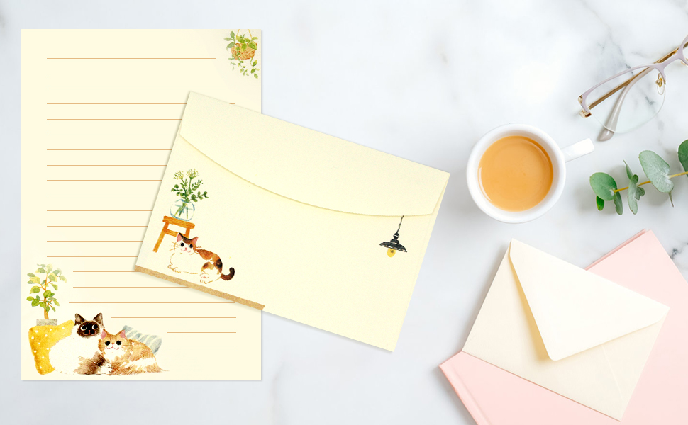 Writing paper and envelopes set