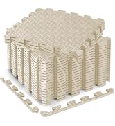Haulcove 18pcs Puzzle Exercise Mat, 12.6"x12.6"x0.4", 18sqft EVA Interlocking Foam Floor Tiles, P...