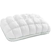 YOUR MOON Fluffy Support Bed Pillow Queen Size, Super Soft Premium Down-Alternative Filling for S...