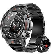 WalkerFit Rugged Smart Watch for Men, 1.43" AMOLED 5ATM Waterproof, 2 Bands | Bluetooth Calling, ...