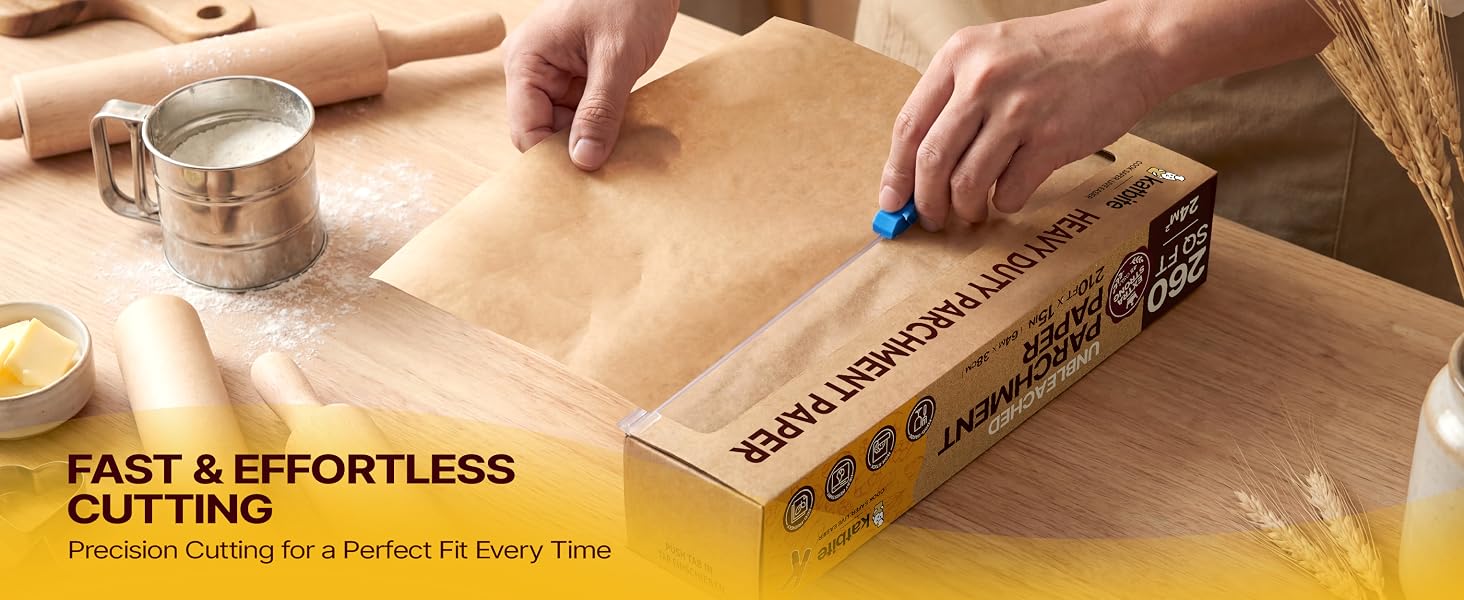 parchment paper roll with cutter