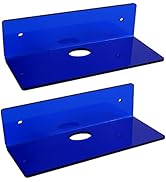 evron Acrylic Floating Shelves for Wall Decor (Translucent Blue, M9)