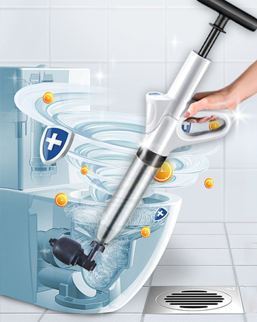 SOSFKIM Air Drain Blaster, Drain Clog Remover Tool, High Pressure Drain Blaster Gun
