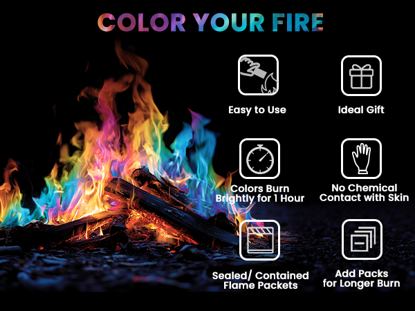 fire color changing packets fire pit