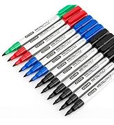 ZEYAR Permanent Markers, Extra Fine Tip(1mm), Set of 12, 4 Colors, Premium Waterproof & Smear Pro...