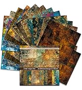 BLEDS Scrapbook Paper 160gsm, 24 Sheets Vintage Craft Scrapbooking Paper Pad 6x6 Single-Side Prin...