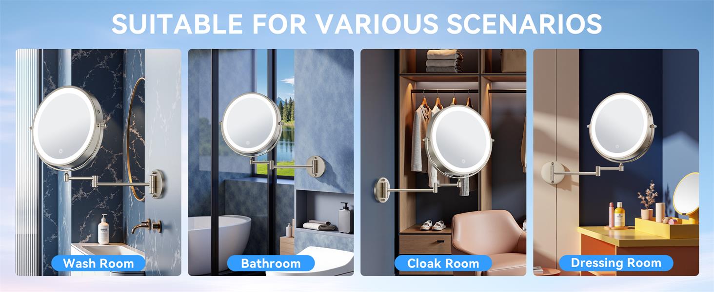 Space-saving wall-mounted design for bathroom & vanity & cloakroom & dressing room
