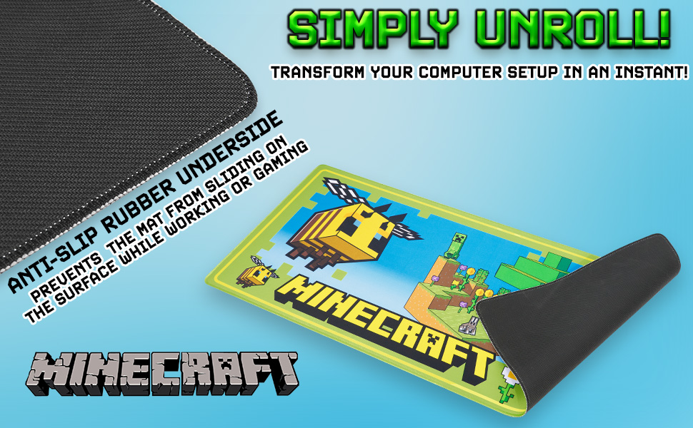Minecraft Desk Pad for Kids and Teenagers
