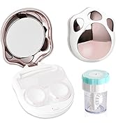 Contact Lens Travel Kit with Cleaner Washer, Portable Contact Box with Mirror Tweezers Remover To...