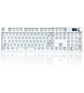 ZUOYA GMK104 Mechanical Keyboard Barebones,VIA Programmable Wireless BT5.0/2.4G/Type-C Gasket Mou...