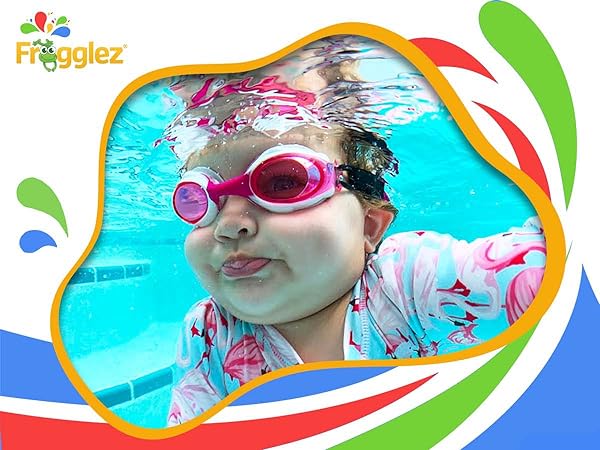 frogglez swim goggles for kids neoprene cloth strap uv protection 100 antifog anti fog