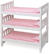 Badger Basket Toy 1-2-3 Convertible Doll Bunk Bed with Storage Baskets and Personalization Kit fo...