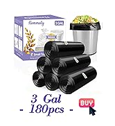 black small 3 gallon trash bags, garbage bags, bathroom trash can bin liners, waste basket liner