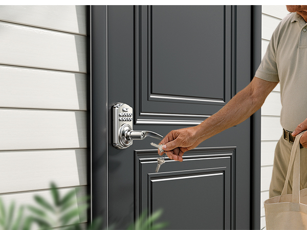 keypad door lock with handle