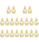 Housoutil 10ml Essential Oil Glass Roller Bottle, 20PCS Refillable Vintage Perfume Bottles, Middl...
