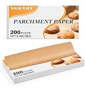 SMARTAKE 200 Pcs Pop-Up Parchment Paper Sheets, 10.7x15 Inch Pre-Cut Parchment Paper for Baking, ...
