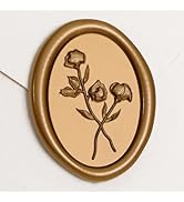 UNIQOOO Wax Seal Stickers - 3D Floral Oval Shape Wedding Invitation Envelope Seal Stickers, 50 Pc...