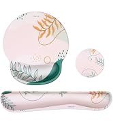 MOSISO Wrist Rest Support for Mouse Pad&Keyboard Set, Streamline Ergonomic Mousepad&Coaster Non-S...