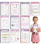 TICIAGA Kids Pretend Play Notepads - 10PCS Pink 4x6 In Playtime Pad Included Bakery Nail Salon Ve...