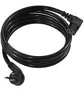 6FT Replacement Computer Monitor Power Cord - Low Profile Flat Plug NEMA 5-15P to Right Angle C13...