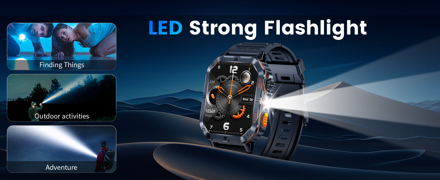 smart watch with flashlight