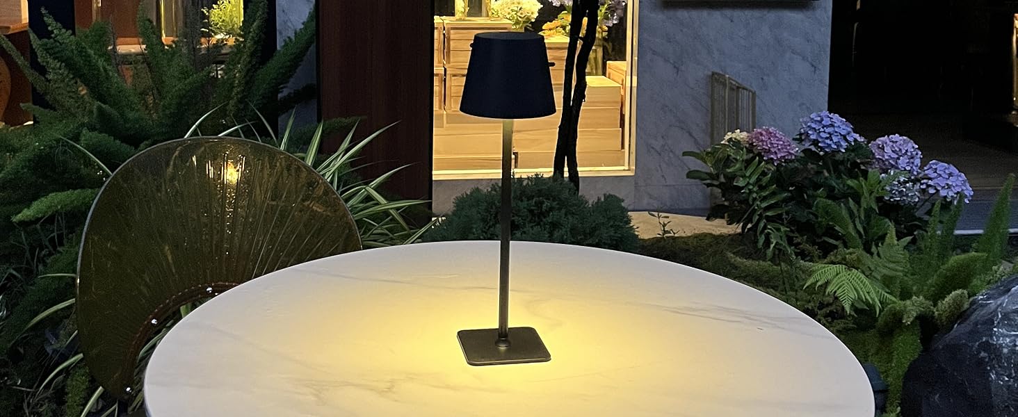 cordless solar table lamp for Patio