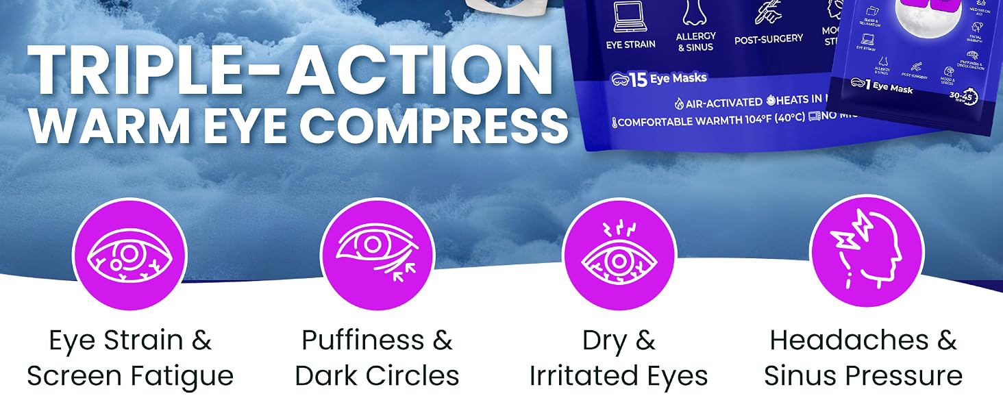 Heated eye masks for dry eyes, self care gifts for women, sleep mask for men, eye mask for dry eyes