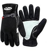 TOPDC Leather Work Gloves for Men or Women, Cowhide Leather Gloves for Gardening, Tig/Mig Welding...
