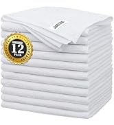 FIXSMITH White Microfiber Cleaning Cloth -Pack of 12, Highly Absorbent Cleaning Rags, 16"X12" All...